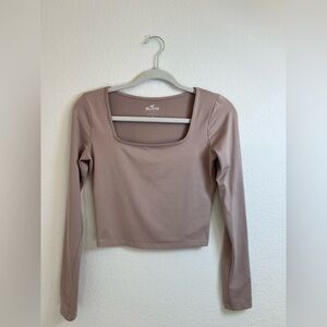 Hollister Women's‎ Dusty Pink Long Sleeve Tank Top